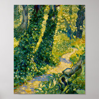 Poster Árvores de Van Gogh com Hera Hospital St Paul