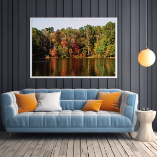 Pôster Árvores do Outono do Outro Lado do Rio