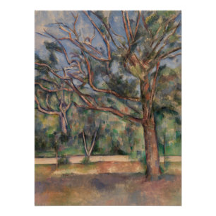 Pôster Árvores e Estrada, Paisagem Pós-Impressionista