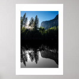 Poster Árvores Iluminadas pelo Sol Fotografia de Reflexo 