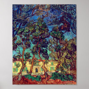 Poster Árvores no Jardim do Hospital   Van Gogh  