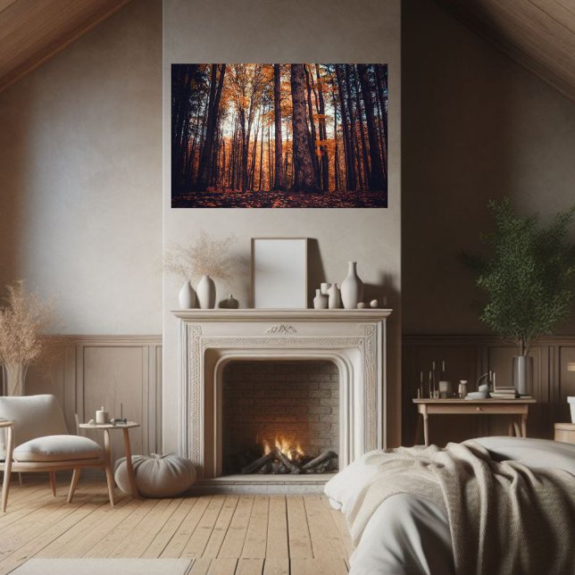 Poster Árvores ouros Tarde de outono Preguiçosa (Criador carregado)