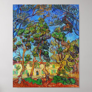 Poster Árvores Ruas-Paul Hospital Jardim Van Gogh Belas