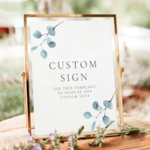 ARYA Eucalyptus Greenery Texto Editável Personaliz