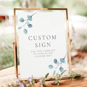 Poster ARYA Eucalyptus Greenery Texto Editável Personaliz