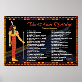 Poster As 42 Leis Da Matéria - Afirmações Positivas Poste