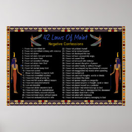 Poster As 42 Leis de Maat - Confissões Negativas