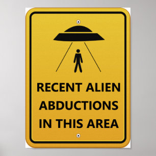 Poster As abducções do UFO! Humor estrangeiro da nave