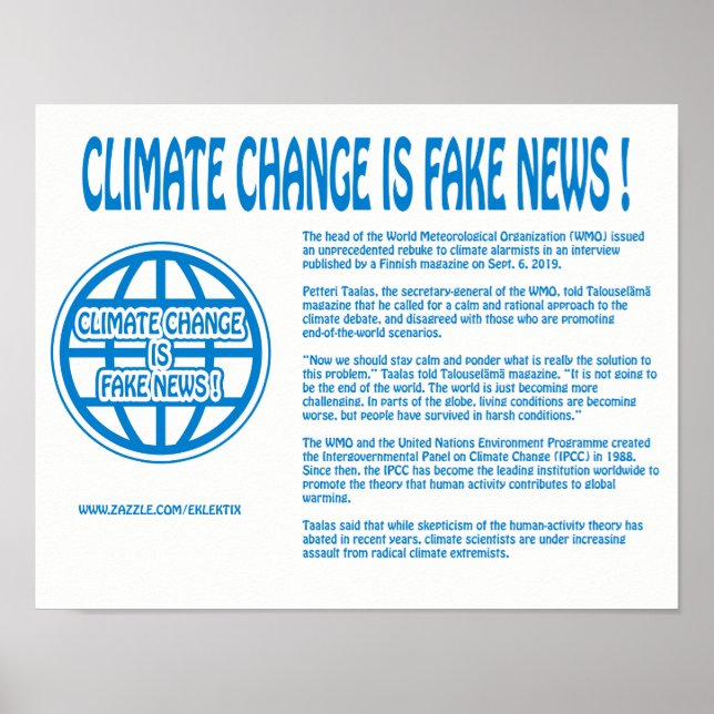 POSTER AS ALTERAÇÕES CLIMÁTICAS SÃO NOTÍCIAS FALSAS! (Frente)