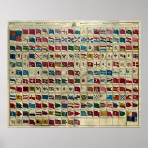 Poster As bandeiras navais de Bowles do mundo