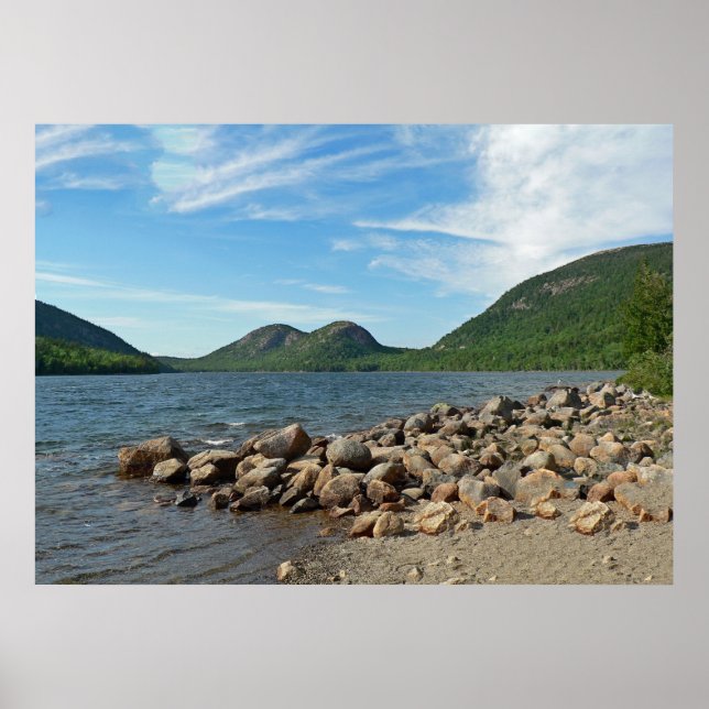 Poster As Bolhas e Jordan Pond, Parque Nacional de Acadia (Frente)