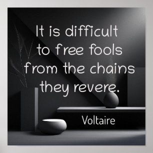 Poster As Cadeias que Revertem - Citação Voltaire