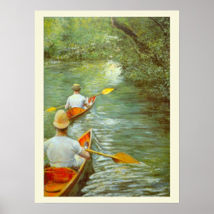 Poster As canoas, Perissoires por Gustave Caillebotte