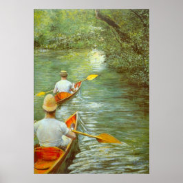 Poster As canoas, perissois de Gustave Caillebotte