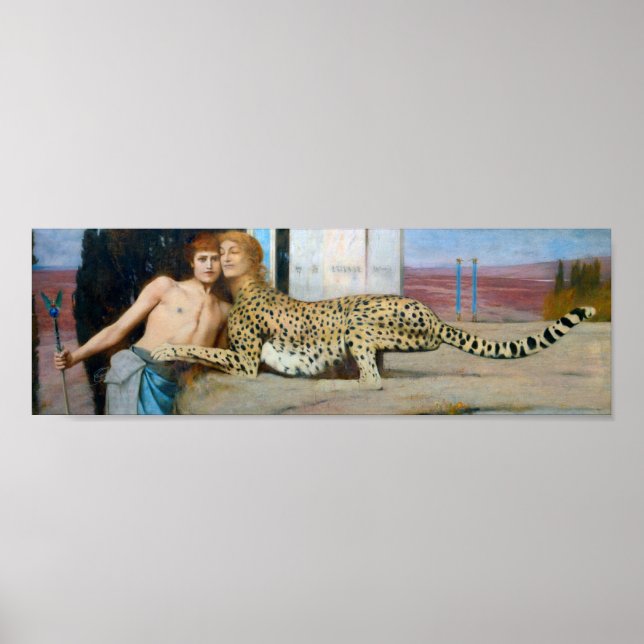 Poster As Carícias, Fernand Khnopff (Frente)