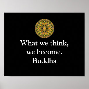 Pôster As citações de Buddha o que nós pensamos nós