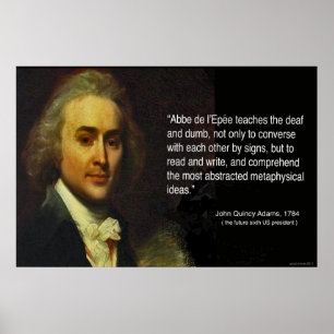 Pôster As citações de John Quincy Adams dos trabalhos d