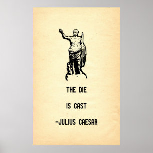Pôster As citações de Júlio César o dado são moldada