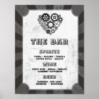 As Cogas do Coração de Casamento Steampunk do Bar