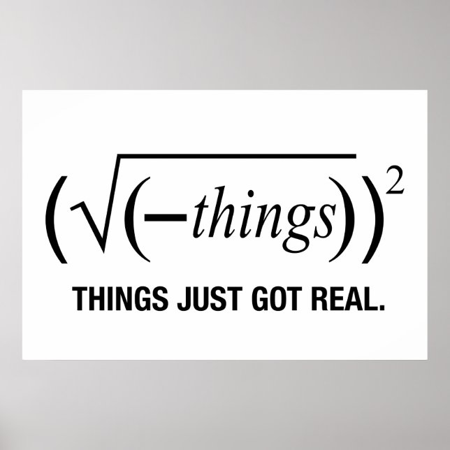 Pôster as coisas acabaram de ficar reais (Frente)