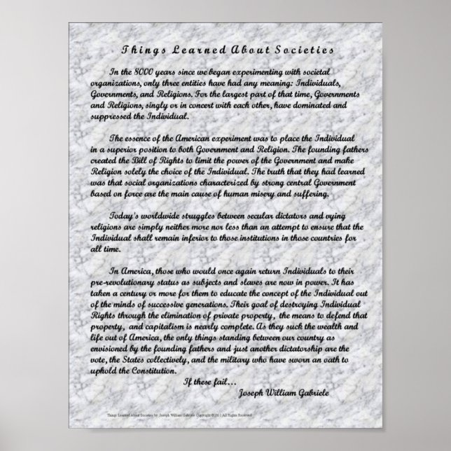 Pôster As Coisas Aprenderam Sobre Sociedades (Frente)