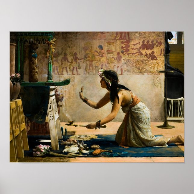 Poster As consequências de um gato egípcio, 1886 (Frente)