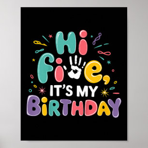 Poster As Crianças Cinco São A Minha Festa de aniversário