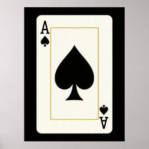 Poster ÁS DE ESPADAS Black Gold Moda
