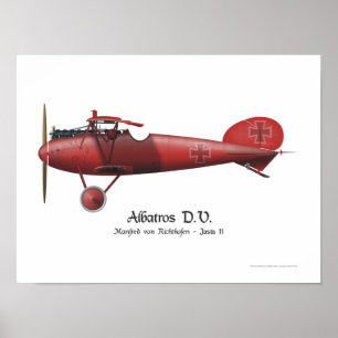 Pôster Ás de vôo vermelho do Baron Manfred von Richthof