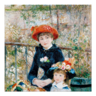 Pôster As Duas Irmãs, No Terrace Auguste Renoir
