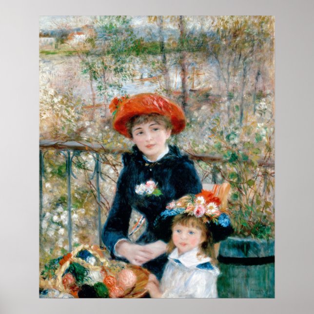 Poster As duas irmãs no terraço por Renoir (Frente)
