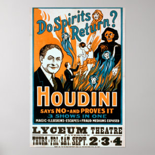 Poster As Espíritos Retornam? Houdini diz NÃO - Prova
