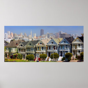 Pôster As famosas Painted Ladies de São Francisco