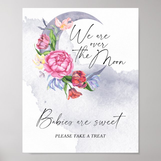 Poster As Flores Sobre a Lua Bebês são doces (Frente)
