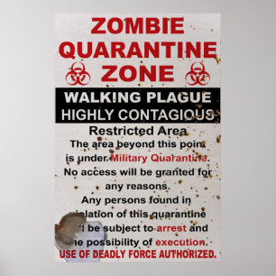 Poster As forças armadas da quarentena do zombi assinam