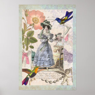 Pôster As formas da decoração feminino da parede do