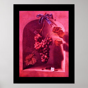 Poster AS FRUTAS da ESTAÇÃO - roxo rosa vermelha da
