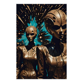 Pôster As gêmeas torcidas Tiffany - Arte Surreal Ken Gage