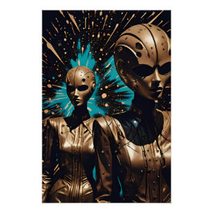 Pôster As gêmeas torcidas Tiffany - Arte Surreal Ken Gage