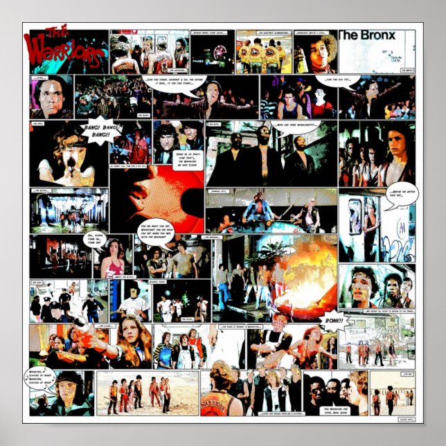 Poster As Histórias em quadrinhos de Filme dos Guerreiros (Frente)