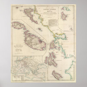 Pôster As ilhas Ionian e o Malta
