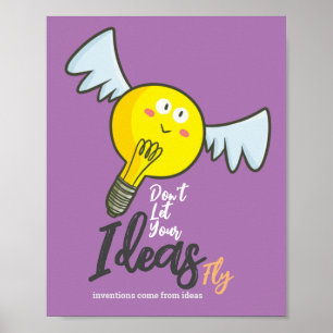 Poster As invenções personalizáveis vêm de ideias