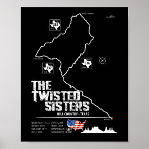 Poster As Irmãs Tortas Texas EUA Motocicleta 02