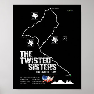 Poster As Irmãs Tortas Texas EUA Motocicleta 02