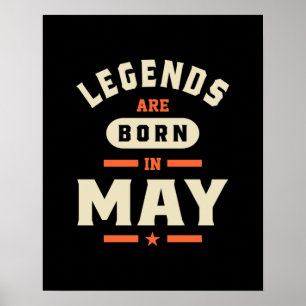 Poster As legendas estão Nasceres em maio - Aniversário