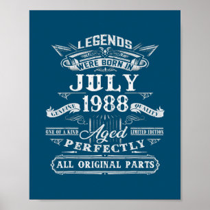 Poster As Legendas Foram Nasceres Em Julho De 1988 34º An