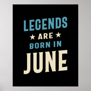 Poster As legendas são Nasceres entre junho e aniversár