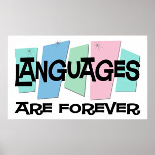 Poster As línguas são Forever