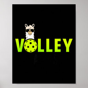 Poster As llamas de vôlei estilo de quadrinhos de pickle