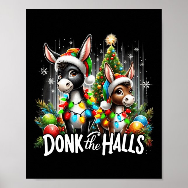 Poster As Luzes De Natal Dão Os Macacos De Natal Dos Hall (Frente)